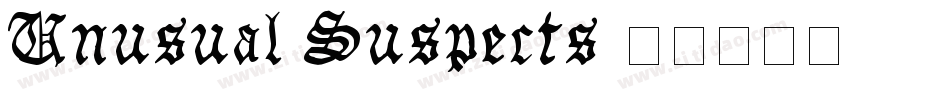 Unusual Suspects字体转换